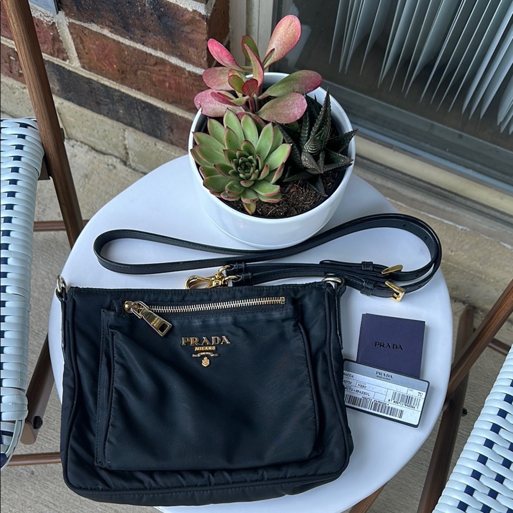 Prada Black Nylon Shoulder Bag